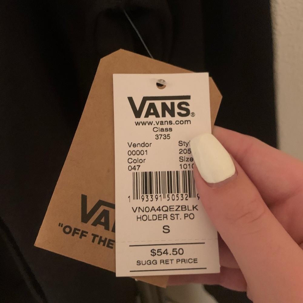 NWT men’s Vans black and grey hoodie